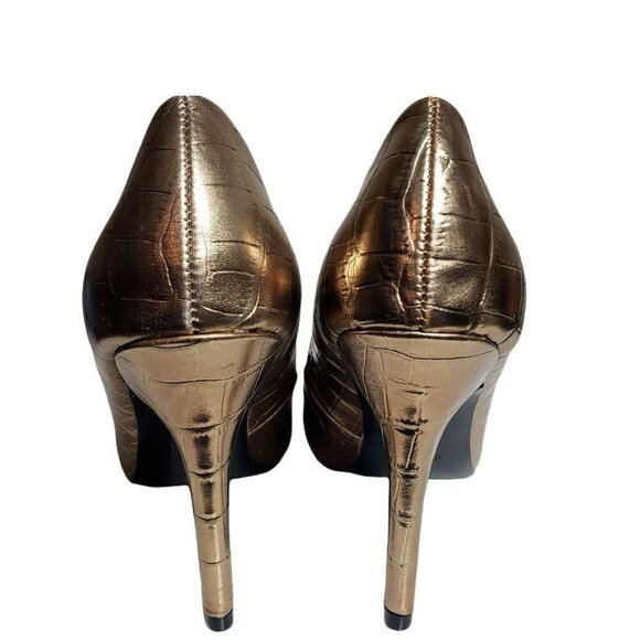 Charles David Womens Maxx Gold Pointed Toe Slip On High Heels Pumps Size 6.5 M - Picture 7 of 12